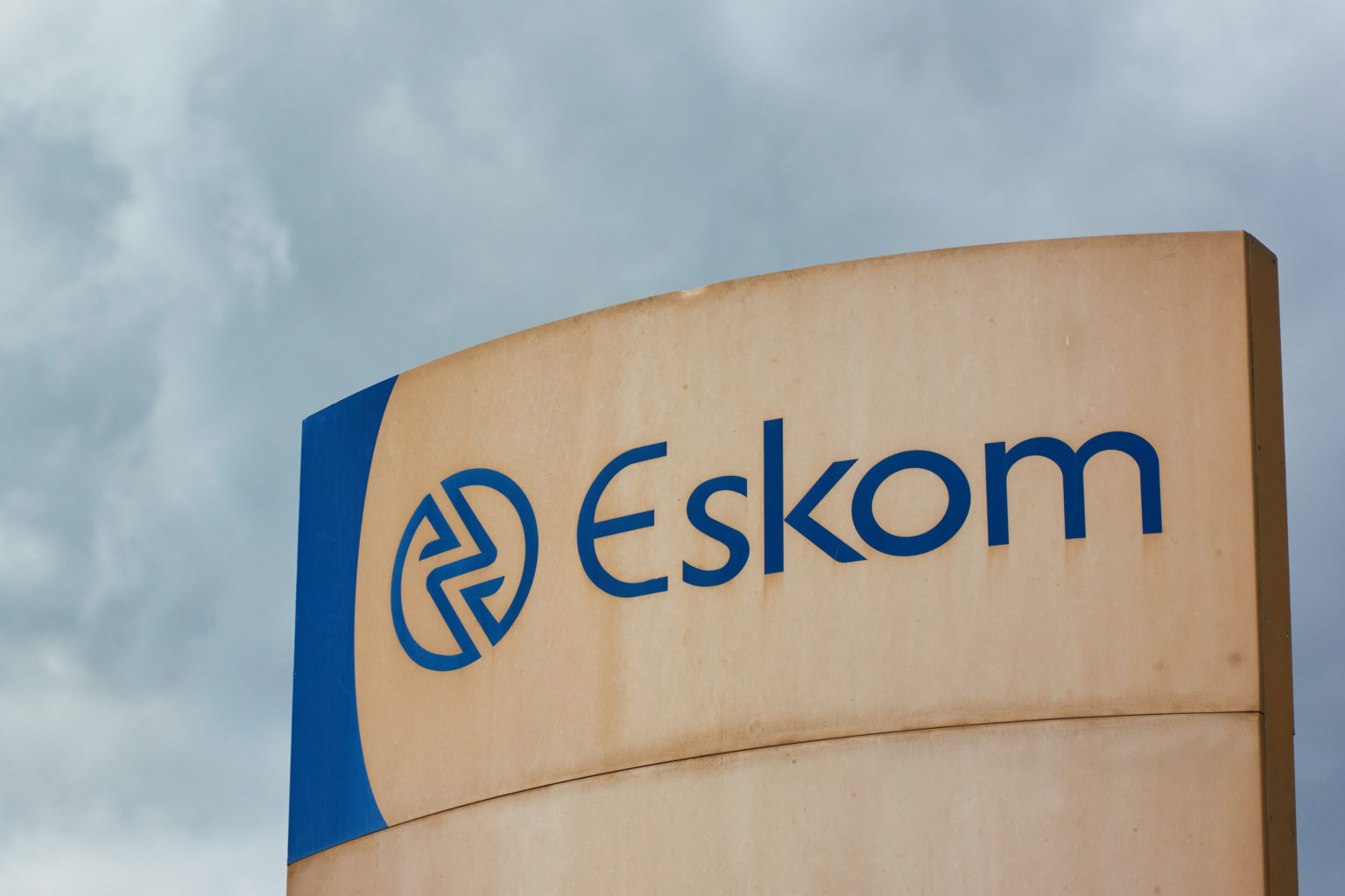 Logo Eskom sur bâtiment en Afrique du Sud